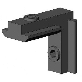 Угловой кронштейн для сборки профилей - 4101 S 1002 VZ 01	 - TecEnMa GmbH - из цинка / 90° / пазованный