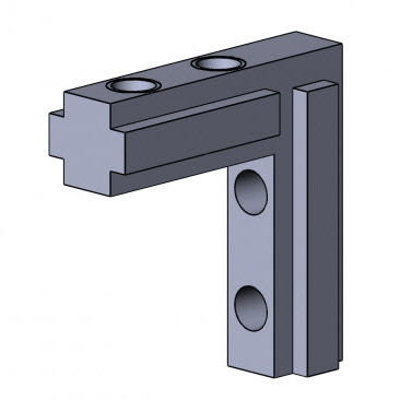 Угловой кронштейн для сборки профилей - 4101 S 0609 VZ 01 - TecEnMa GmbH - из цинка / 90° / пазованный