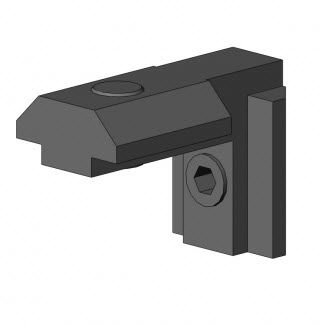 Угловой кронштейн для сборки профилей - 4101 S 0801 VZ 01 - TecEnMa GmbH - из цинка / 90° / пазованный