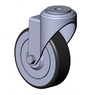 Поворотный ролик - 1320 K series - TecEnMa GmbH - со стержнем / из оцинкованной стали / из каучука