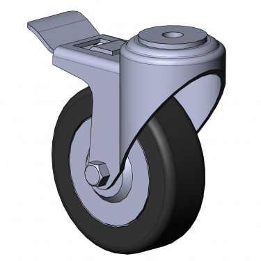 Поворотный ролик - 1320 K series - TecEnMa GmbH - со стержнем / с тормозом / с центральным отверстием
