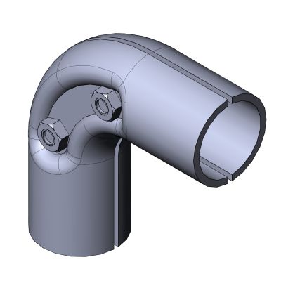 Круглый трубный соединитель - 5011 S 001 SW 01 - TecEnMa GmbH - изогнутый / из оцинкованной стали