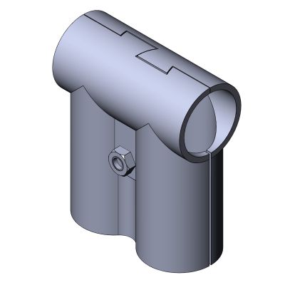 Круглый трубный соединитель - 5014 S 001 SW 01 - TecEnMa GmbH - Т-образный / из цинка / центральная опора