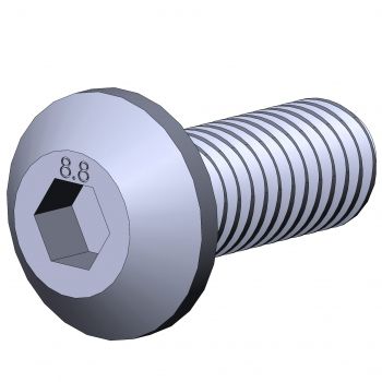 Винт с выпуклой головкой - 3512 S 0820 VZ 01 - TecEnMa GmbH - с шестигранным углублением / из гальванизированной стали / автоматический станок для нарезания внутренней резьбы