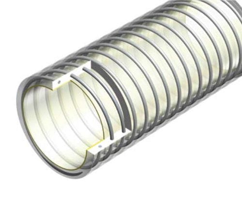 Гибкий шланг для воды - FLEXACIER 05 PU - Gap Plastomere - для абразивного продукта / из ПВХ / из полиэстера