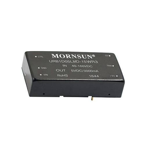 Монтированный преобразователь DC/DC на шасси - URB1D_LMD-15WR3 - MORNSUN Guangzhou Science & Technology Co.,Ltd. - DIP / на DIN-рейке / регулируемый