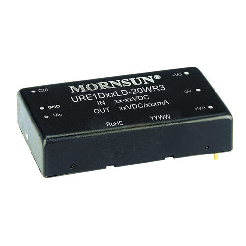Преобразователь DC/DC DIP - URE1D_LD-20WR3 series - MORNSUN Guangzhou Science & Technology Co.,Ltd. - регулируемый / с входным напряжением 4:1 / для применения в железнодорожной отрасли