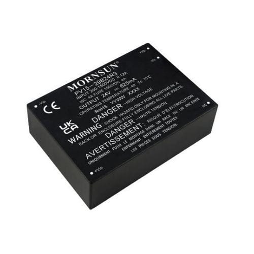 Монтированный преобразователь DC/DC на шасси - PV15-29BxxR3 series - MORNSUN Guangzhou Science & Technology Co.,Ltd. - DIP / на DIN-рейке / регулируемый