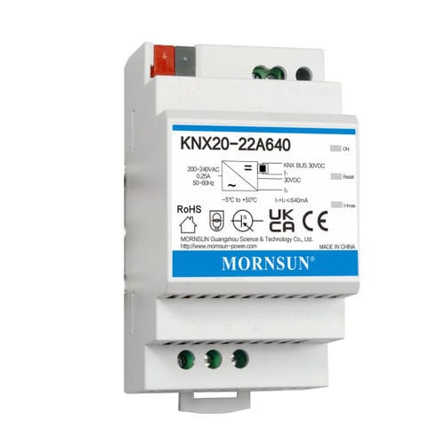 Источник электропитания на DIN-рейке - KNX20-22A640 - MORNSUN Guangzhou Science & Technology Co.,Ltd. - AC/DC / с одним выходом / для резки