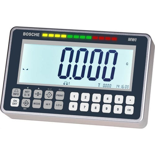 Весовой терминал ЖК-дисплей - MWI - Bosche GmbH & Co. KG - настольный / встраиваемый / RS-232