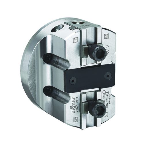 Автоматический токарный патрон - KFD-G - RÖHM GmbH - двухкулачковый / токарного станка / без центрального прохода