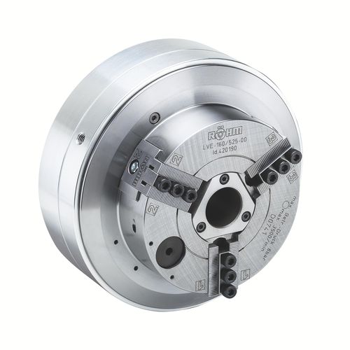 Автоматический токарный патрон - LVE - RÖHM GmbH - трехкулачковый / цилиндрический / с большим усилием сжатия