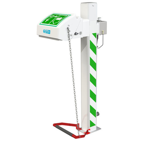 Напольный фонтанчик для промывки глаз - EXP-AH-45G/P - Hughes Safety Showers - из пластика / с паровым котлом / для опасных сред