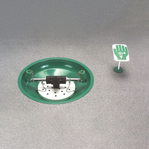 Установленный фонтанчик для промывки глаз на стенде - LAB-85GS/T - Hughes Safety Showers - для опасных сред / для интерьера / для лаборатории