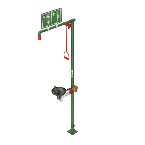 Напольный аварийный душ - EXP-18G/85G - Hughes Safety Showers - без подогрева / фонтан для промывки глаз/лица / для опасных сред