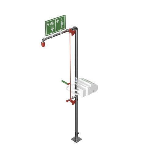 Напольный аварийный душ - EXP-20G/45G - Hughes Safety Showers - фонтан для промывки глаз/лица / для опасных сред / для интерьера