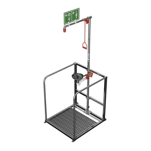 Напольный аварийный душ - EXP-63G - Hughes Safety Showers - фонтан для промывки глаз/лица / для интерьера