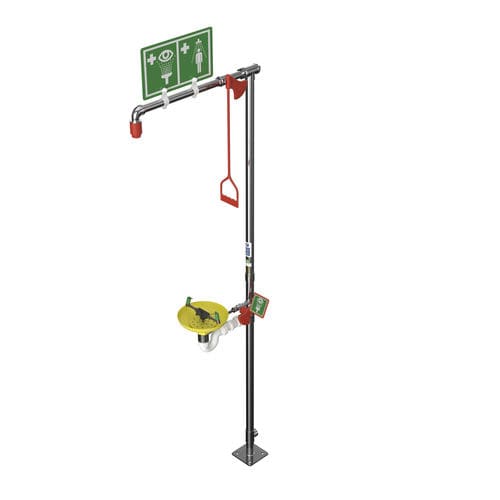 Напольный аварийный душ - EXP-18G/75G - Hughes Safety Showers - без подогрева / фонтан для промывки глаз/лица / для опасных сред