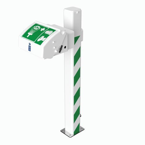Напольный фонтанчик для промывки глаз - EXP-EJ-45GS/P - Hughes Safety Showers - из пластика / с паровым котлом / для опасных сред
