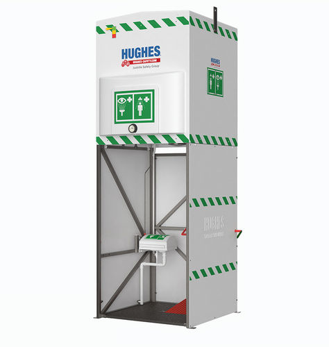 Напольный аварийный душ - EXP-MH-14KS/1500 - Hughes Safety Showers - фонтан для промывки глаз/лица / для опасных сред / для интерьера