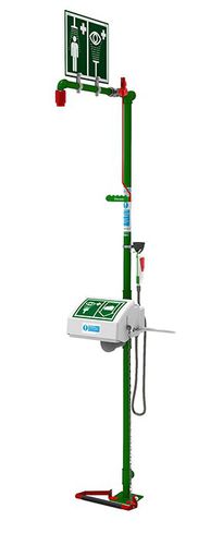Напольный аварийный душ - EXP-18G/45G-T - Hughes Safety Showers - фонтан для промывки глаз/лица / без подогрева / для опасных сред
