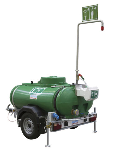 Подвижный аварийный душ - STD-MH-P-1200 - Hughes Safety Showers - фонтан для промывки глаз/лица / с резервуаром / для опасных сред