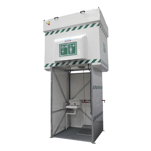 Напольный аварийный душ - EXP-MH-14K/2000 - Hughes Safety Showers - фонтан для промывки глаз/лица / с резервуаром / для опасных сред