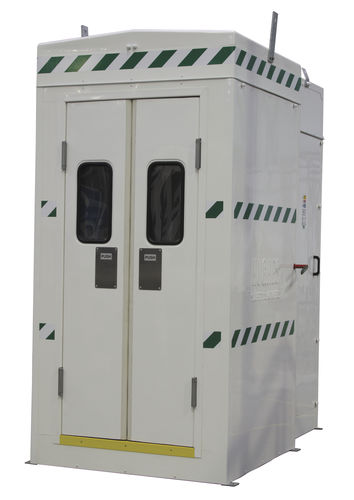 Напольная душевая кабинка - MPC-H-2GS/11KS - Hughes Safety Showers - с фонтаном для промывки глаз / с защитой от замерзания / для опасных сред