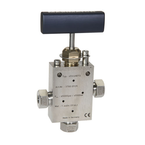Клапан с ручным управлением - 65V series - Maximator GmbH - для регулировки / для газа / из нержавеющей стали