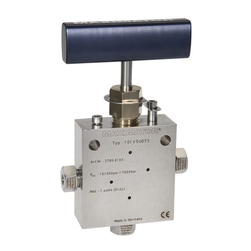 Клапан с ручным управлением - 101V series - Maximator GmbH - для регулировки / для газа / из нержавеющей стали