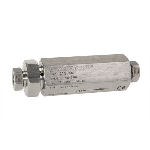 Предохранительный клапан с вентилем - 21BC series - Maximator GmbH - шариковый / для газа / из нержавеющей стали