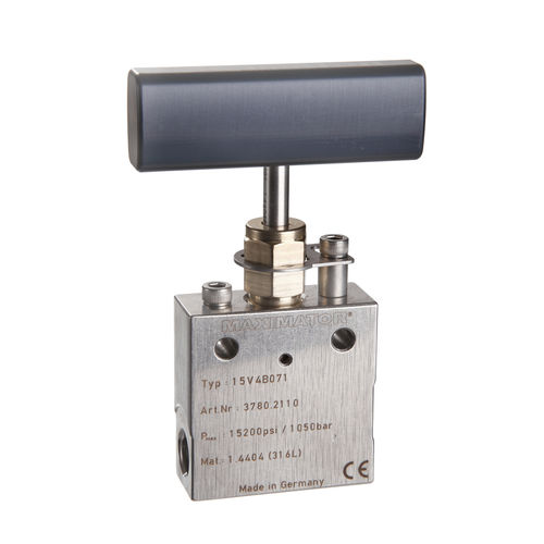 Клапан с ручным управлением - 15V series  - Maximator GmbH - для регулировки / для газа / из нержавеющей стали