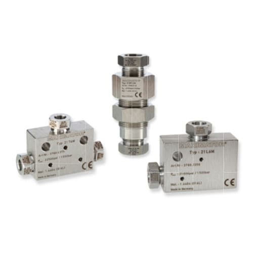 Гидравлический фитинг - 21AVA4M series - Maximator GmbH - винтовой / из нержавеющей стали / антивибраторы