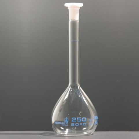 Тарированная колба - Normax - Fábrica de Vidro Científico - с плоским дном / из боросиликатного стекла / для лаборатории