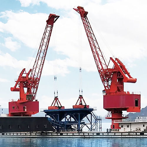 Портовый плавающий башенный кран - Henan Weihua Heavy Machinery Co., Ltd - фиксированный / для загрузки / для разгрузки