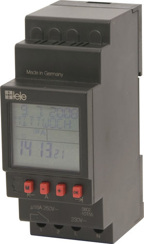 Цифровой выключатель с часовым механизмом - TSC - TELE Haase Steuergeraete GmbH - на DIN-рейке / со встроенными астрономическими часами