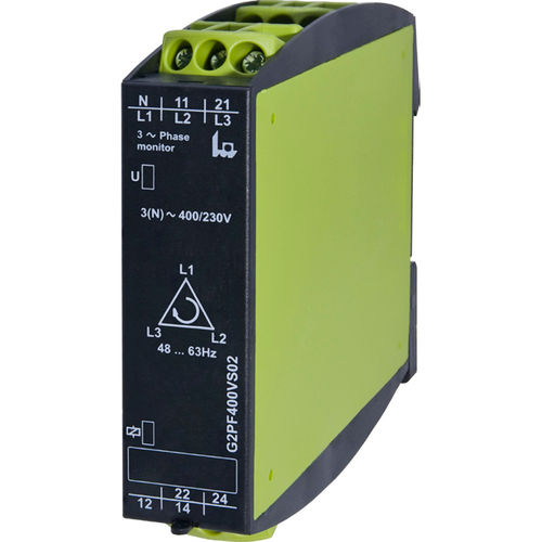 Реле для наблюдения порядка чередования фаз - G2PFxxxS02 series - TELE Haase Steuergeraete GmbH - отсутствие фазы / перекос фаз / последовательности чередования фаз