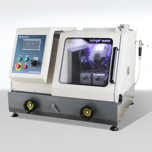 Станок для резки с вращающейся пластиной - iqiege 6100S  - Laizhou Weiyi Experiment Machine Manufacturing Co., Ltd. - для металла / для проб / контролируемый PLC