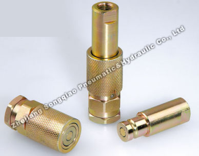 Быстроразъемное соединение - LSQ-PTR series - Zhejiang Songqiao Pneumatic and Hydraulic Co.,Ltd - гидравлический / из стали / с плоским торцом