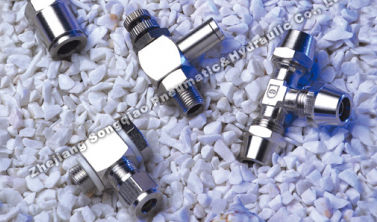 Пневматический фитинг - JTS-JSM - Zhejiang Songqiao Pneumatic and Hydraulic Co.,Ltd - резьбовой / Т-образный / из латуни