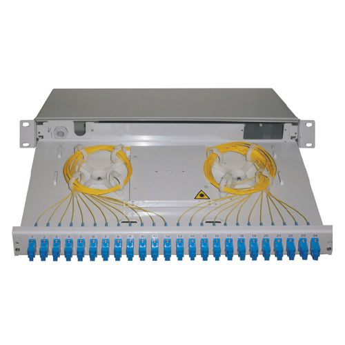 Сплайс-бокс для оптоволокна - ODF-19-1U series - DLL Partners - стойка 19 дюймов / сталь