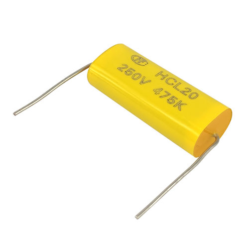 Конденсатор с полипропиленовой металлизированной пленкой - HCL series - Xiamen Hongfa Electroacoustic Co.,Ltd. - с полиэфирной пленкой / осевой / самовосстанавливающийся