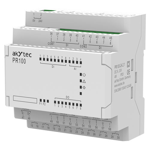 Программируемая автоматическая система мини - PR100 - akYtec GmbH - компактная / на DIN-рейке / со встроенным E/S