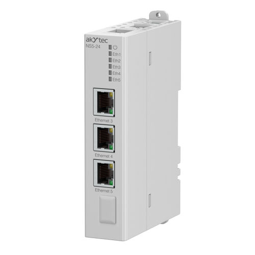 Неуправляемый модуль переключателей Ethernet - NS5-24 - akYtec GmbH - 5 портов / монтируемый на DIN-рейке / компактный