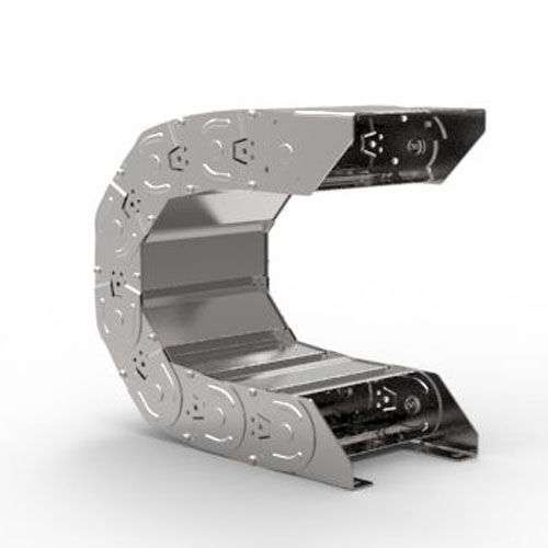 Частично закрытая цепь для кабелей - 40LC - Brevetti Stendalto - из нержавеющей стали / с разделителями