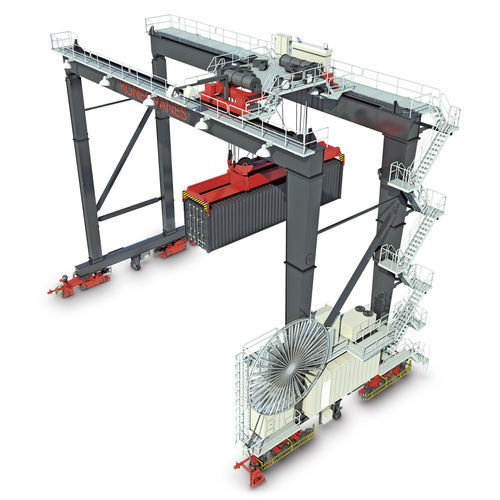 Козловой кран на рейке - ARMG - Konecranes - для контейнера / из стали / автоматизированный