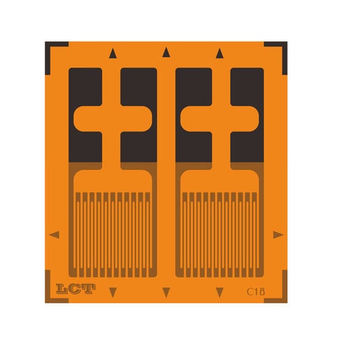 Тензодатчик с тонким слоем - CF350-2FB-A - Xiamen Loadcell Technology Co.,Ltd. - с двойной параллельной решеткой / для анализа напряжений / для измерения силы