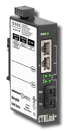Преобразователь оптического волокна - 4 port, 100 Mbps | EIMK series - Contemporary Control Systems - Ethernet