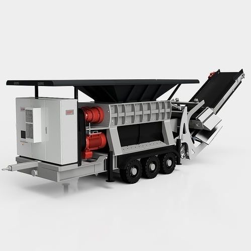Подвижный измельчитель - LCM520 - CAMEC srl - первичный / двухвальный / для отходов
