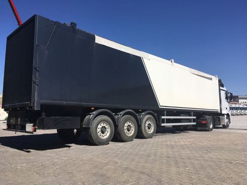 Полуприцеп с подвижным полом - EMS Machinery - для отходов / трехосный / двухосный